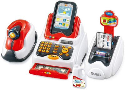

Bestie Toys Deluxe Cash Register Play Set with accessories for kids