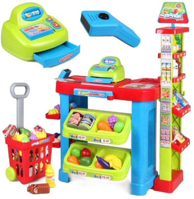 

TULLY Battery Operated Super Market Set With Shopping Basket - Multicolour