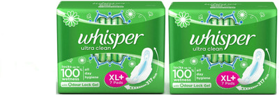 

Whisper Ultra Clean Pad Sanitary Pad(Pack of 2)