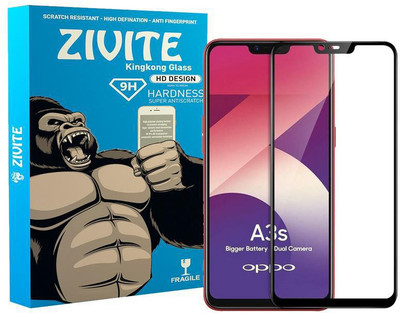 ZIVITE Edge To Edge Tempered Glass for Oppo A3s(Pack of 1)