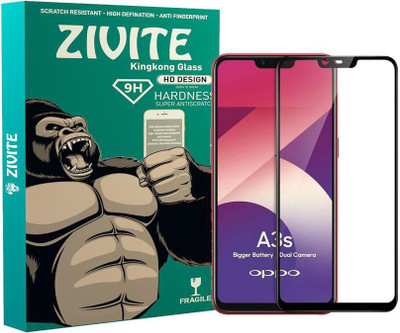 ZIVITE Edge To Edge Tempered Glass for Oppo A3s(Pack of 1)