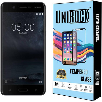 Unirock Tempered Glass Guard for Nokia 5 (Matte Black, 16 GB) (3 GB RAM)(Pack of 1)