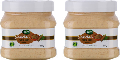 

Zerb Gentle Exfoliating Sandal Face and Body Scrub|Dead Skin Remover and Revitalise Healthy Skin Glow Set of 2 x 200 g Scrub(200 g)