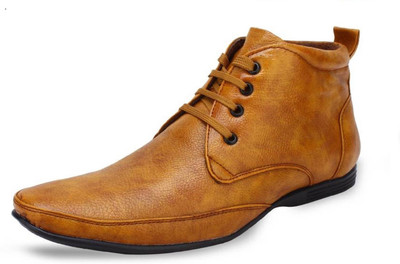 

UrbanwhiZ Ankle High Tops For Men(Tan