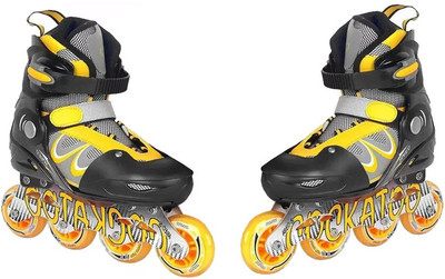 

COCKATOO Speed In-line Roller Skates (Suitable For - 14 Years & Above) In-line Skates - Size 39-42 UK(Yellow, Black)