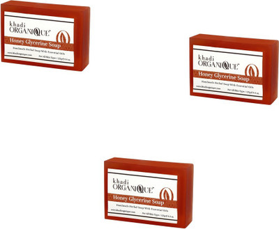

Khadi Organique KhadiOrganic Honey Glycerine Soap - pack of 3(375 g, Pack of 3)