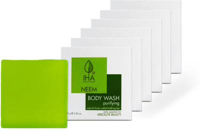 

IHA Neem Purifying Body Wash Soap, For Oily Skin (Pack of 6)(100 g, Pack of 6)