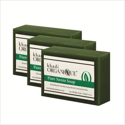 

khadi organique Pure Neem Soap (375 g, Pack of 3)(375 g, Pack of 3)
