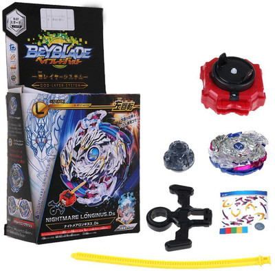 Apurbas B-97 Beyblade Burst Starter Nightmare Longinus.Ds W Launcher Spinning Top(Blue)