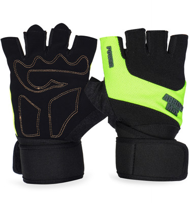 

Arrowmax SPORTS GLOVES WITH WRIST SUPPORT BY ONE SHOT RETAIL Gym & Fitness Gloves (, Green