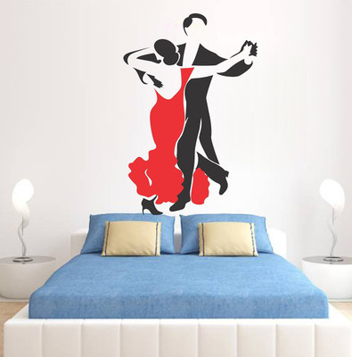 amazinghubsolution 70 cm a=dancingcouple;'' Self Adhesive Sticker(Pack of 1)