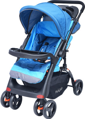 

Little Pumpkin Kiddie Kingdom Grand Baby Stroller & Pram - Comfortable & Stylish Baby Stroller and Pram for kids(Blue) Stroller(Multi, Blue)