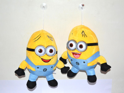 

ONRR COLLECTIONS Minion yellow coloured plush soft toys size-10x10inches pack of 2 - 10 inch(Yellow)
