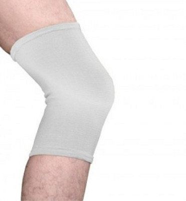 

Healn Healthy Ribbed Elasticated Pull on Knee Cap Knee Support (, White