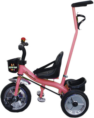 

Stepupp Grow BABY TRICYCLE FOR KIDS WITH FRONT OR BACK BASKET AND PARENT HANDLE OR FOOTREST PINK COLOR KIDS TRICYCLE RECOMMENDED TRICYCLE FOR BABY GIRL OR TRICYCLE FOR BABY BOY OR TRICYCLE FOR TODDLER GIRL OR TRICYCLE FOR TODDLER BOY RECOMMENDED FOR TODDL