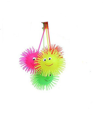 

Ekta Smile Face Puffer Ball With Flashing Light Random Color(Pack of 4) Toy Yoyo