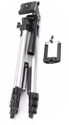 

SpadeAces Tripod 3110 Adjustable Portable Lightweight Camera Stand TK-0015 Tripod Kit(Black, Silver, Supports Up to 1500 g)