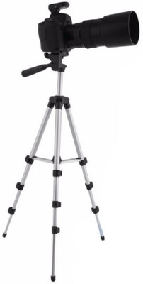 

SpadeAces Tripod 3110 Adjustable Portable Lightweight Camera Stand TK-008 Tripod Kit(Black, Silver, Supports Up to 1500 g)