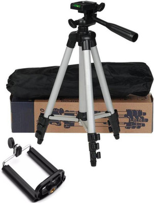 

SpadeAces Tripod 3110 Adjustable Portable Lightweight Camera Stand TK-001-0 Tripod Kit(Black, Silver, Supports Up to 1500 g)
