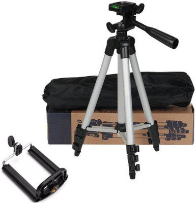 

SpadeAces Tripod 3110 Adjustable Portable Lightweight Camera Stand TK-0022 Tripod Kit(Black, Silver, Supports Up to 1500 g)