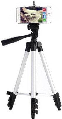 

SpadeAces Tripod 3110 Adjustable Portable Lightweight Camera Stand TK-0014 Tripod Kit(Black, Silver, Supports Up to 1500 g)