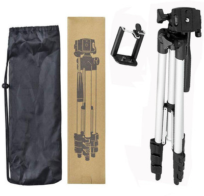 

BUY SURETY NEW METAL BODY TRIPOD WITH ANTI SLIP LEG SECTION SUPPORT PORTABLE TRIPOD FOR DSLR,CAMERA,TELESCOPE AND ALL SMARTPHONES Tripod(Silver & Black, Supports Up to 1500)