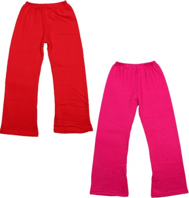 IndiWeaves Relaxed Girls Red, Pink Trousers