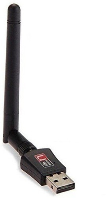 

trendyug.in 600Mbps Wireless WiFi Adapter for pc with High Gain Antenna, Compatible with Windows XP/7/8/8.1/10 - MAC OS 10.7~10.13 USB Adapter(Black)