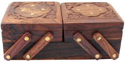 

sri balajee Jewellery Box for Women Wooden vanity box Vanity Box(Brown)