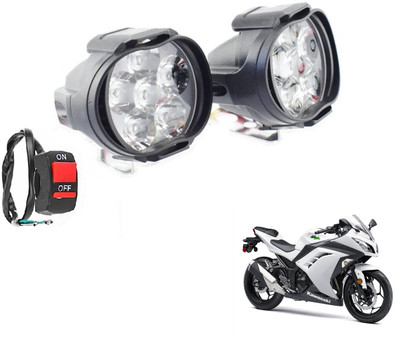 MOCKHE 6LED-SLNG-158 Fog Lamp Motorbike LED for Kawasaki (12 V, 35 W)(Ninja 300, Pack of 3)