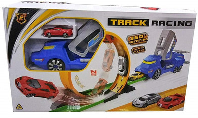 

RGB GROUP Track Racing 360 Degree Rotating 2 Elastic Levels for Age 3+ Kids(Multicolor)