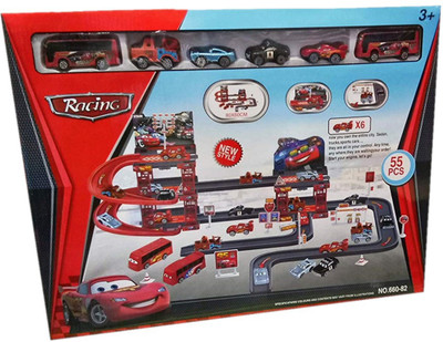 

RGB GROUP Parking Garage - 55 Pcs Car Set for Kids 3+ ( Multi Color)(Multicolor)