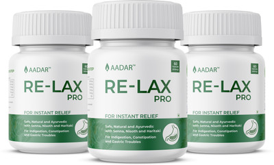 

AADAR RE-LAX â Immediate Relief from Constipation, 60 Capsules (Pack of 3)(180 No)