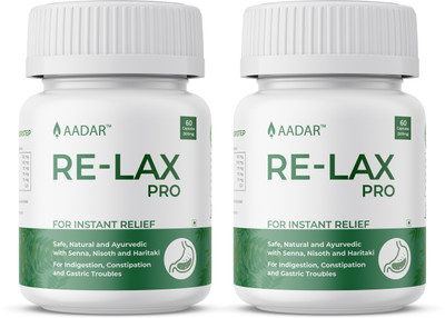 

AADAR RE-LAX Ã¢ÂÂ Fast Relief from Constipation and Acidity, 60 Capsules (Pack of 2)(120 No)