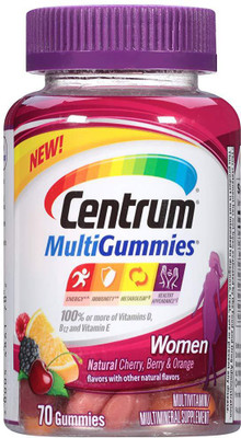

Centrum Women Multivitamin/Multimineral (Natural Cherry,Berry&Orange)-70 Gummies(70 No)