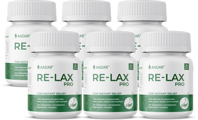 

AADAR RE-LAX for Instant Relief from Gastric Troubles, 60 Capsules (Pack of 6)(360 No)