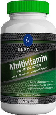 

G GLOWSIK Multivitamin (120 capsules) with ginseng extract 1000 mg- 120 veg capsules â¦(1000 mg)