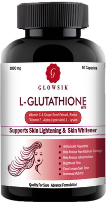 

G GLOWSIK Glutathione for glow skin with grape seed ,vitamin c & biotin (60 -capsules)(1000 mg)