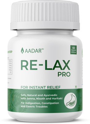 

AADAR RE-LAX Ã¢ÂÂ Instant Relief from Constipation and Gas, 60 Capsules (Pack of 1)(60 No)
