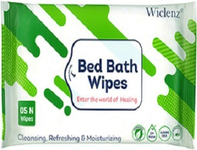 

Wiclenz Bed Bath Wipes XL - Pack of 5 Wipes - Pack of 3(3 Pieces)