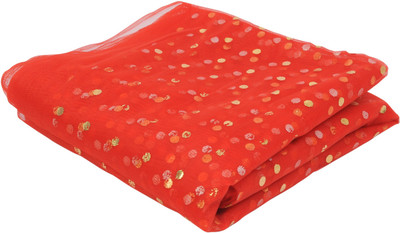 

Vardhman Decoration Net Fabric Golden Dotted, Color Red, 42 inches Width, 9 MTS, Used in Fancy Gift Wrapping, Decoration, Room Decoration etc