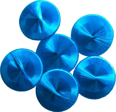 

Embroiderymaterial Wrapped Art Silk Thread Beads (Sky Blue, 50 Pieces)