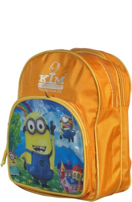 Kim Bag House Minnions Waterproof School Bag(Yellow, 10 inch)
