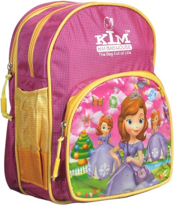 Kim Bag House Barbie Waterproof School Bag(Pink, 10 inch)