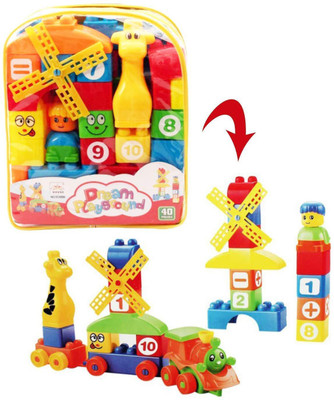 

R.V ENTERPRISES 40 pc SET OF DREAM PLAYGROUND BLOCKS FOR KIDS(Multicolor)