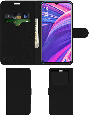 ACM Flip Cover for Oppo R17 Pro(Black, Cases with Holder, Pack of: 1)