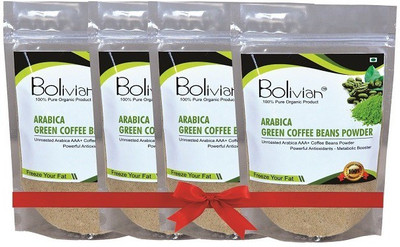 

Bolivian Premium Quality Organic Green Coffee beans Powder for Weight Management 200 GM Pack of 4 Instant Coffee 800 g(Pack of 4, Green Coffee Flavoured)