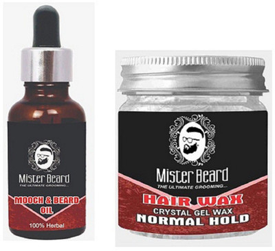 

MISTER BEARD MOOCH & BEARD OIL 100ML WITH NORMAL HOLD WAX 100GM(Set of 2)
