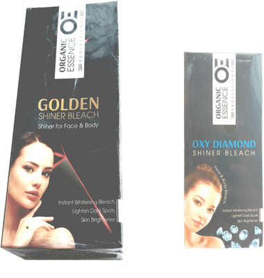 

Organic Essence Golden Shiner Bleach For Face & Body-450gm & Oxy Diamond Shiner Bleach For Face and Body-190gm.(Set of 2)