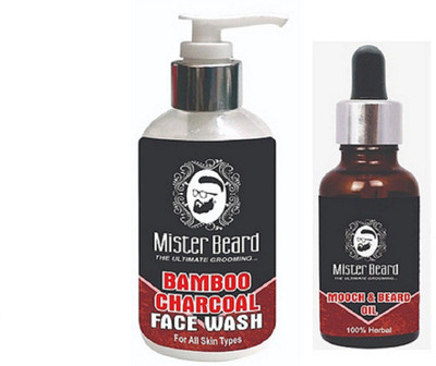 

MISTER BEARD BAMBOO FACE WASH 200ML WITH BEARD OIL 100ML(Set of 2)